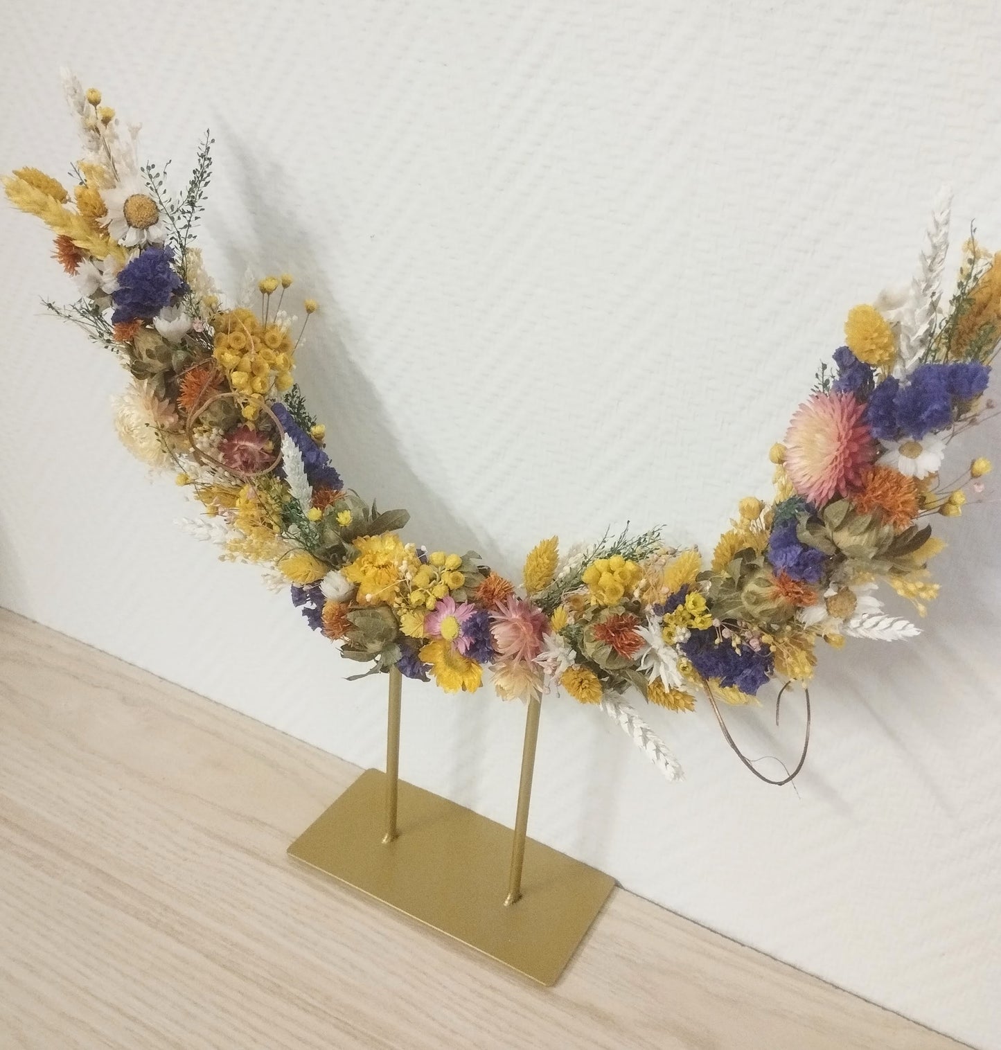 Combipakket : Hoopsieloops en Decoratieve staander met droogbloemen