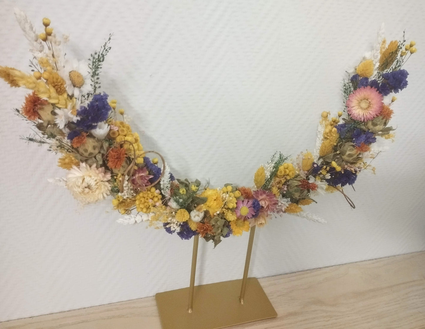 Combipakket : Hoopsieloops en Decoratieve staander met droogbloemen