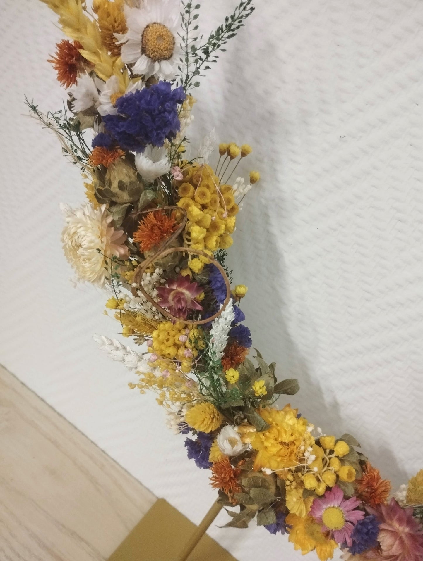 Combipakket : Hoopsieloops en Decoratieve staander met droogbloemen